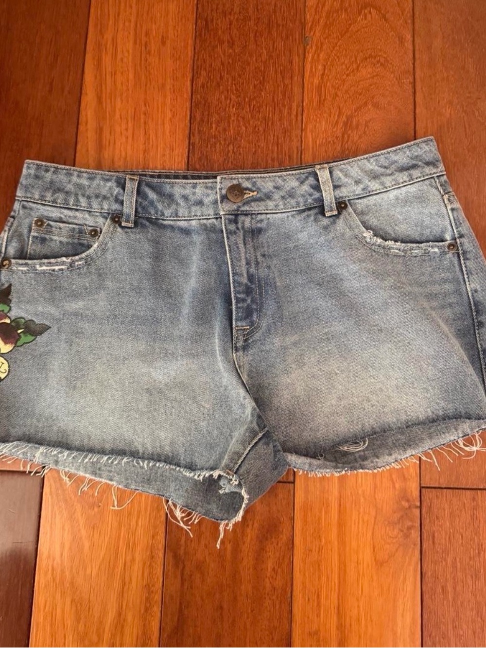Ed hardy denim Cutoff Women’s Shorts in Light Blue